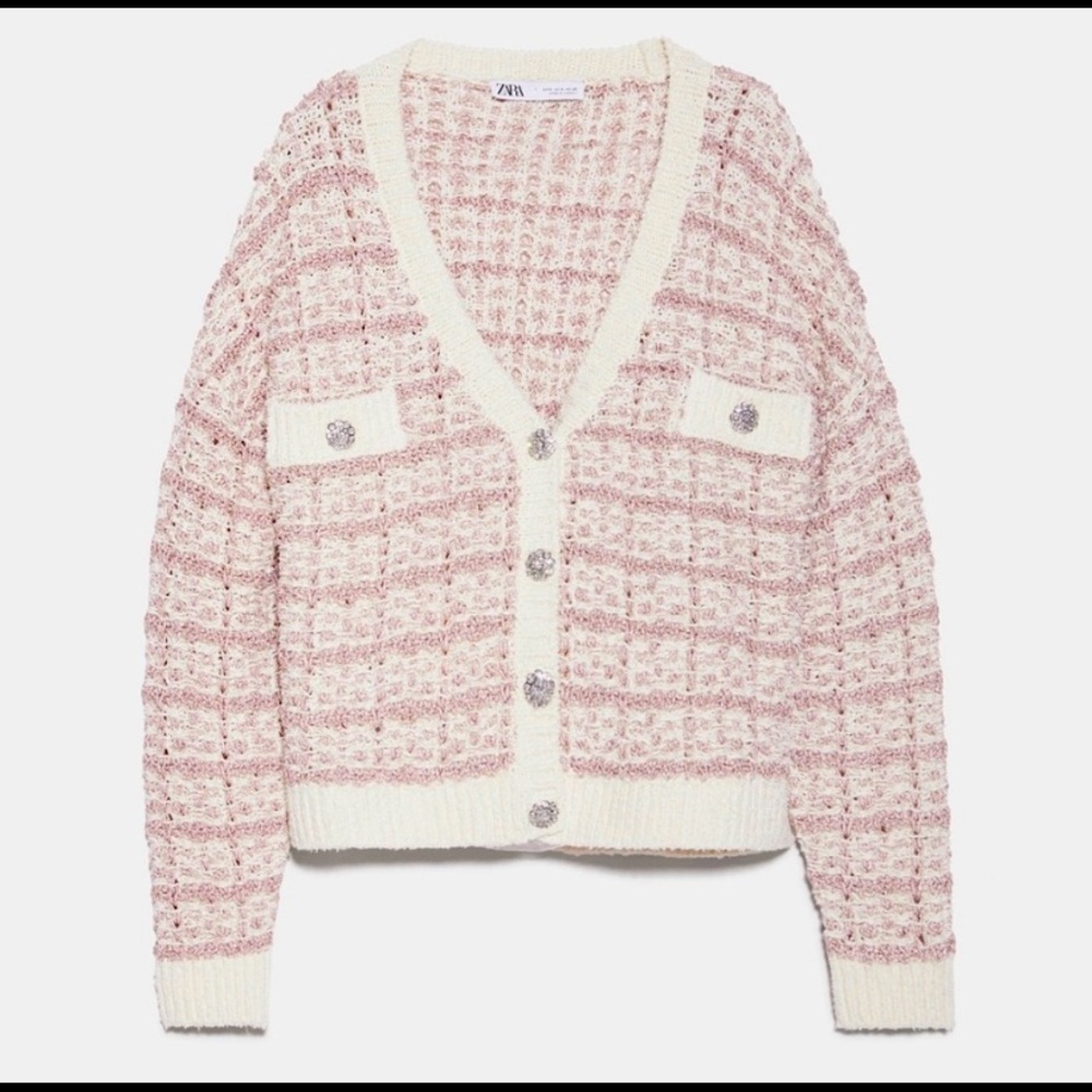 ZARA BNWT Jewel Button Cardigan Jacket Top